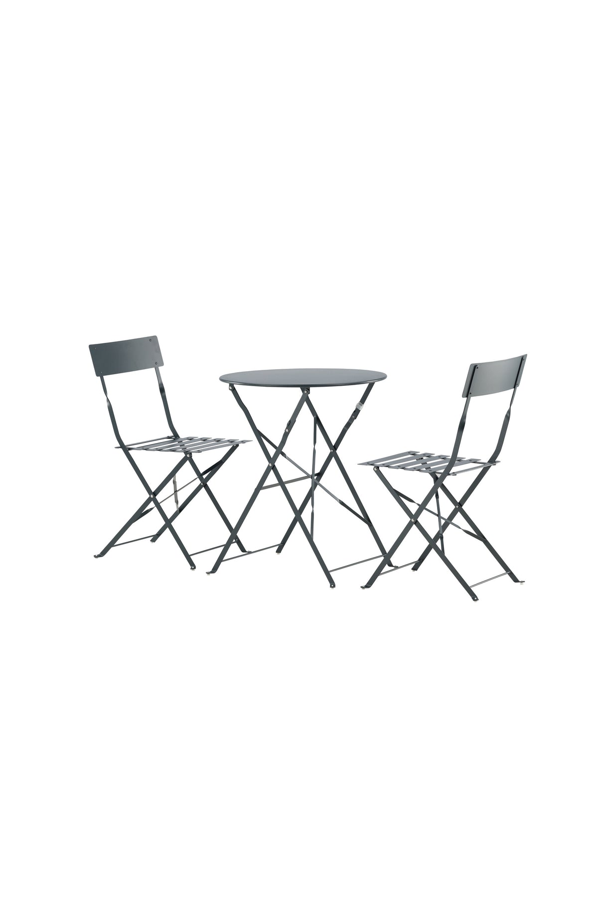 Marseille Café Outdoorset ⌀60cm/2St. in Dunkelgrau präsentiert im Onlineshop von KAQTU Design AG. Gartentischset ist von Venture Home