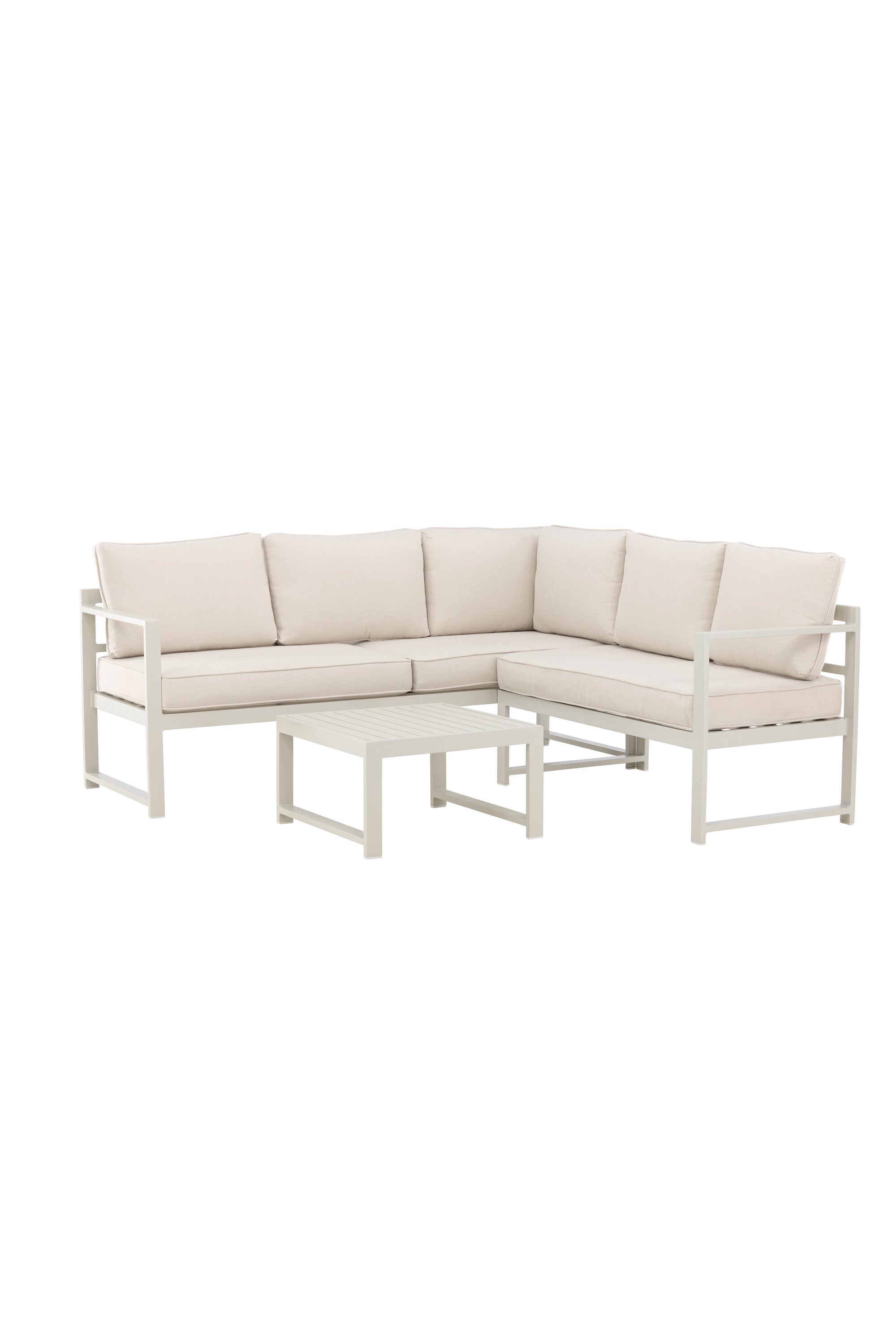 Das Salvador Ecksofa Outdoorset von Venture Home bietet stilvollen Komfort für den Außenbereich mit modernem Design.