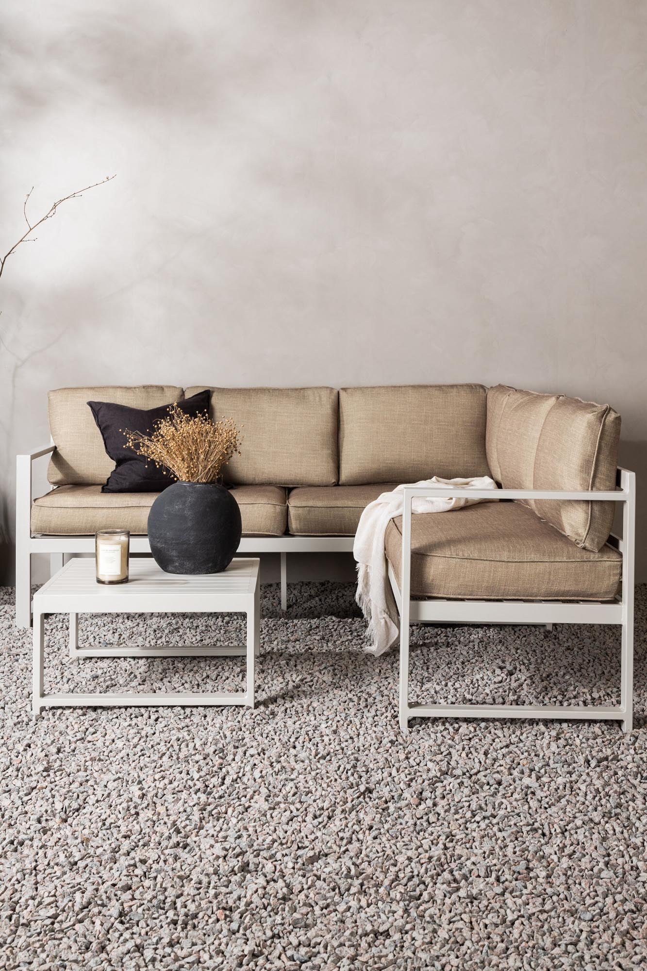 Salvador Ecksofa Outdoorset in Beige präsentiert im Onlineshop von KAQTU Design AG. Loungeset ist von Venture Home