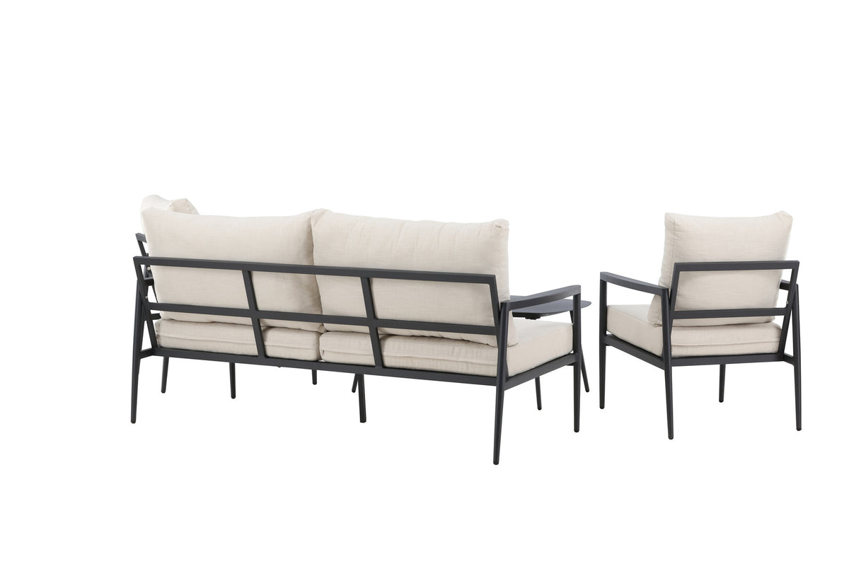 Taromina Lounge Set in Schwarz präsentiert im Onlineshop von KAQTU Design AG. Loungeset ist von Venture Home