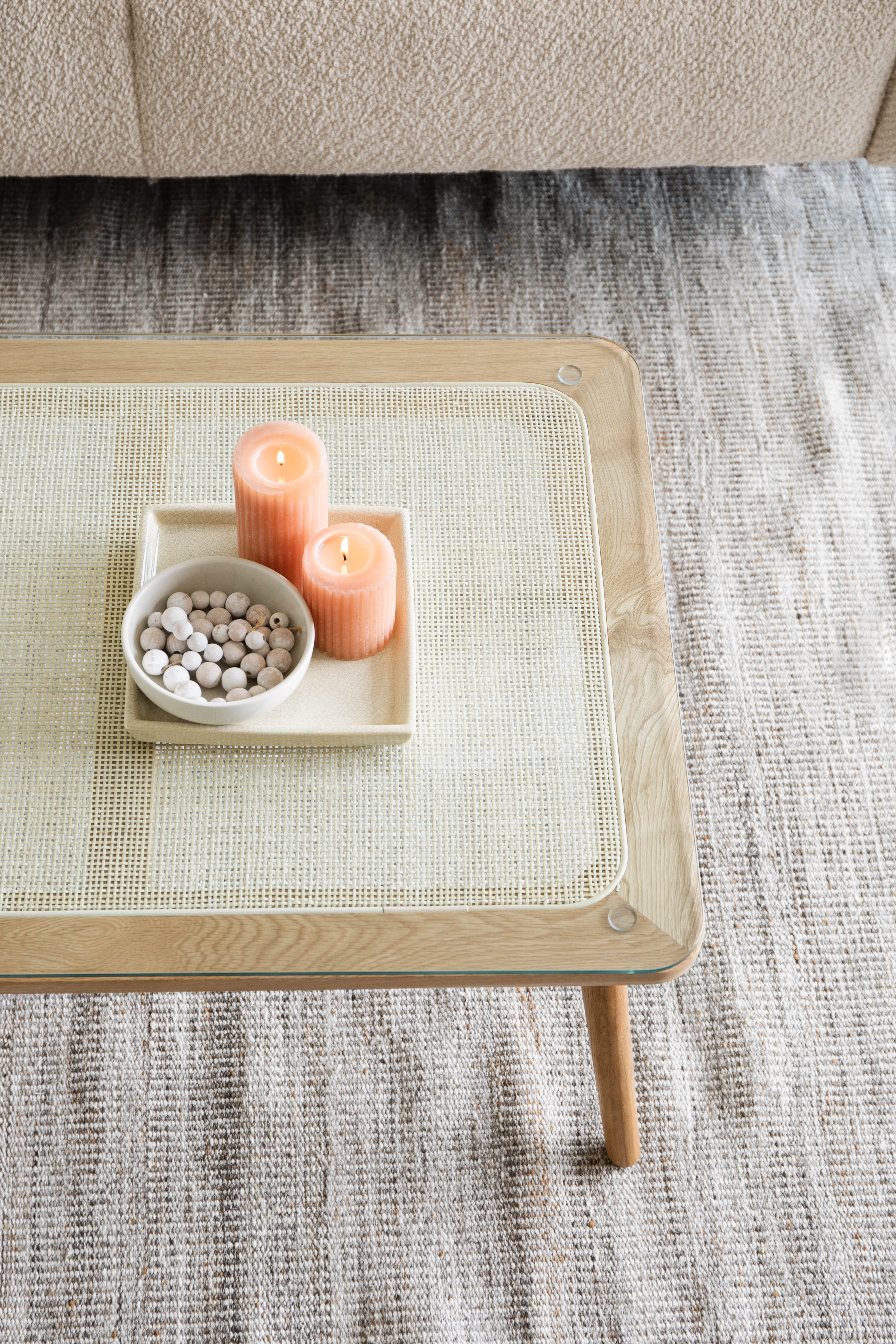 Coffee Tisch Haru Rectangular in Beige/Natur präsentiert im Onlineshop von KAQTU Design AG. Beistelltisch ist von White Label Living
