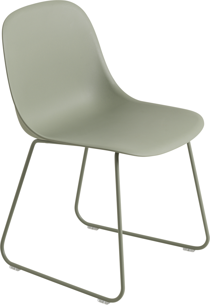 Fiber Side Stuhl Sled in Dusty Green/Dusty Green präsentiert im Onlineshop von KAQTU Design AG. Schalenstuhl ist von Muuto