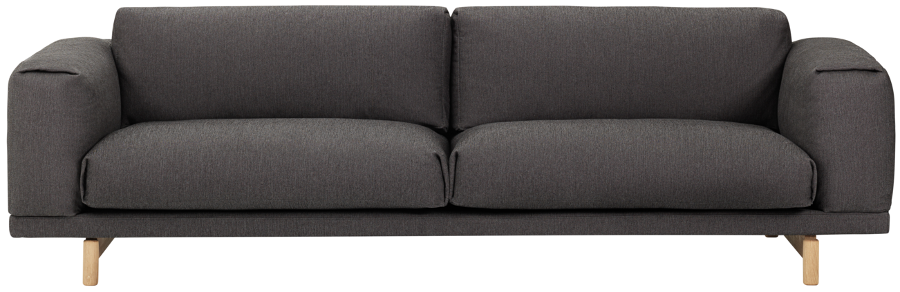 Rest 3er Sofa in Dunkelbraun / Eiche präsentiert im Onlineshop von KAQTU Design AG. 3er Sofa ist von Muuto