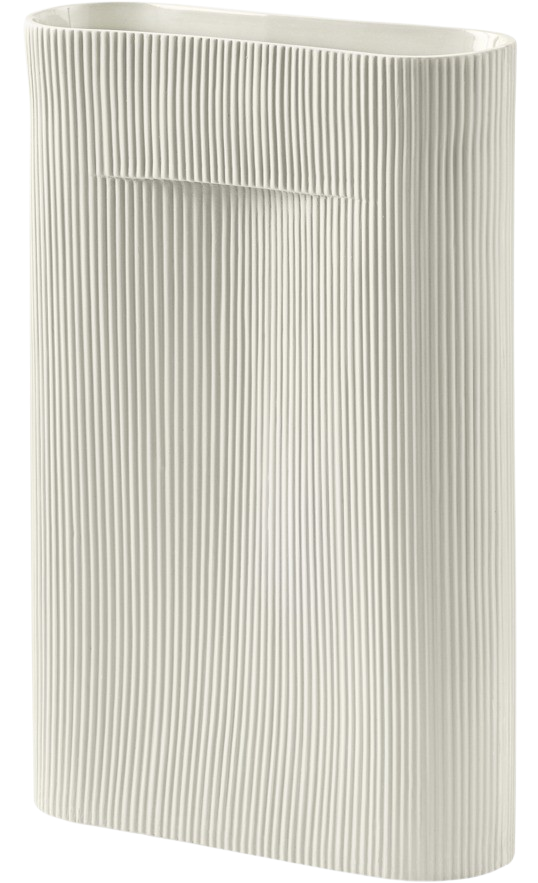 Ridge Vase in Off-White präsentiert im Onlineshop von KAQTU Design AG. Vase ist von Muuto