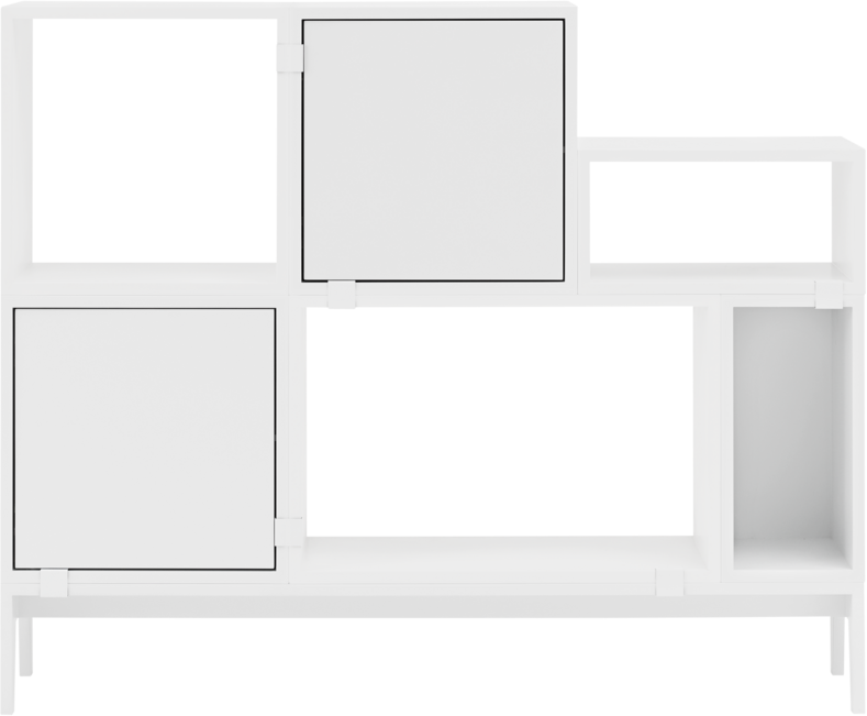 Stacked Storage System Sideboard Konfiguration 1 in Weiss präsentiert im Onlineshop von KAQTU Design AG. Sideboard ist von Muuto