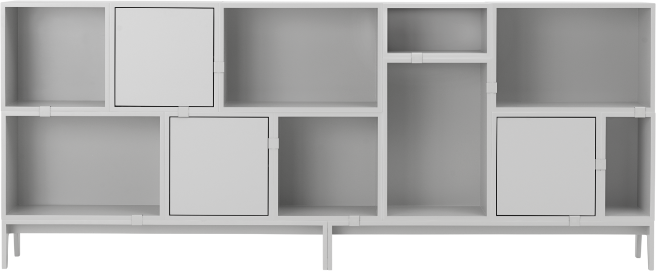 Stacked Storage System Sideboard Konfiguration 7 in Weiss / Grau präsentiert im Onlineshop von KAQTU Design AG. Sideboard ist von Muuto