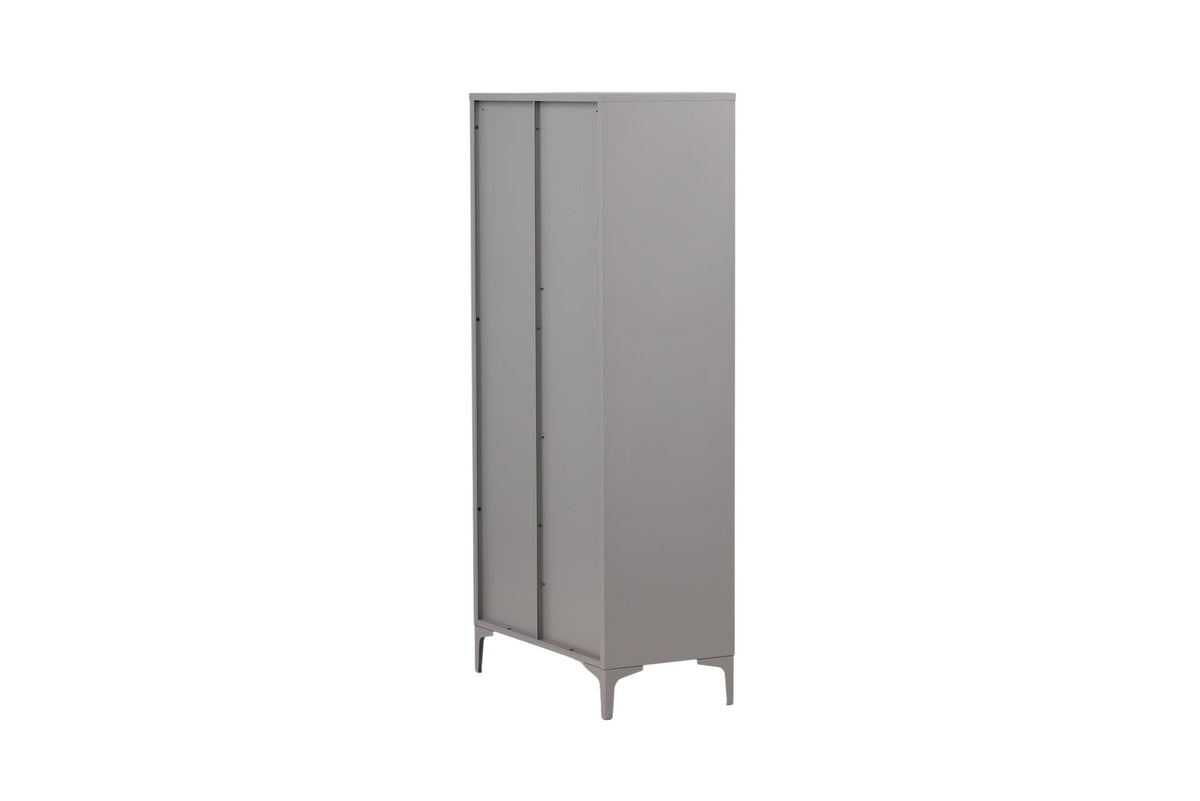 Piring Wardrobe in Hellgrau präsentiert im Onlineshop von KAQTU Design AG. Drehtürenschrank ist von Venture Home