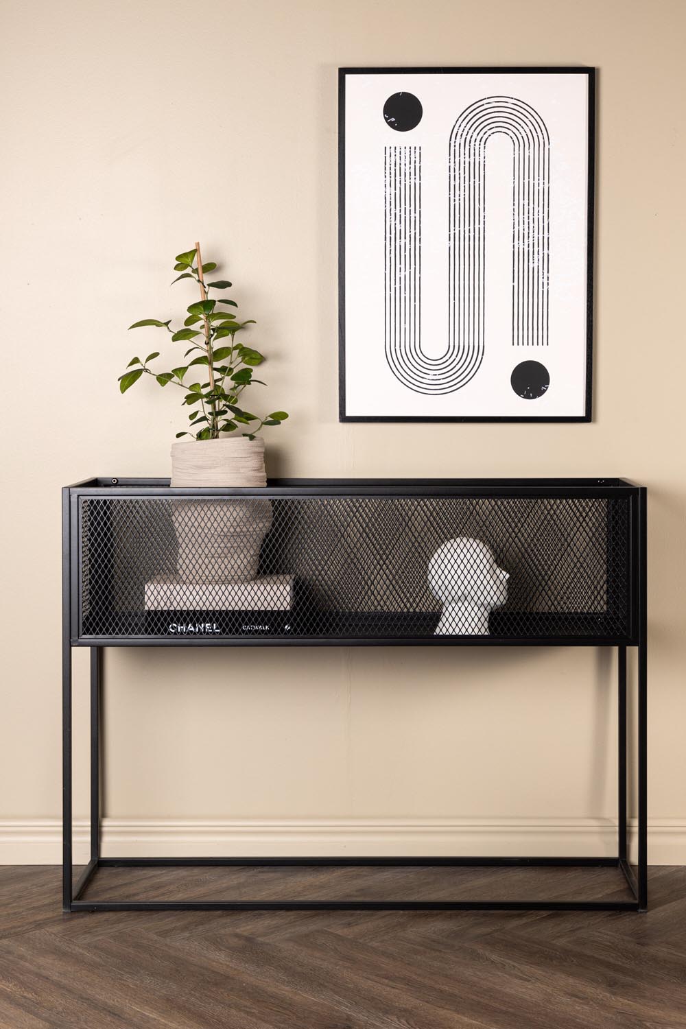 Netz Regal in Schwarz präsentiert im Onlineshop von KAQTU Design AG. Standregal ist von Venture Home