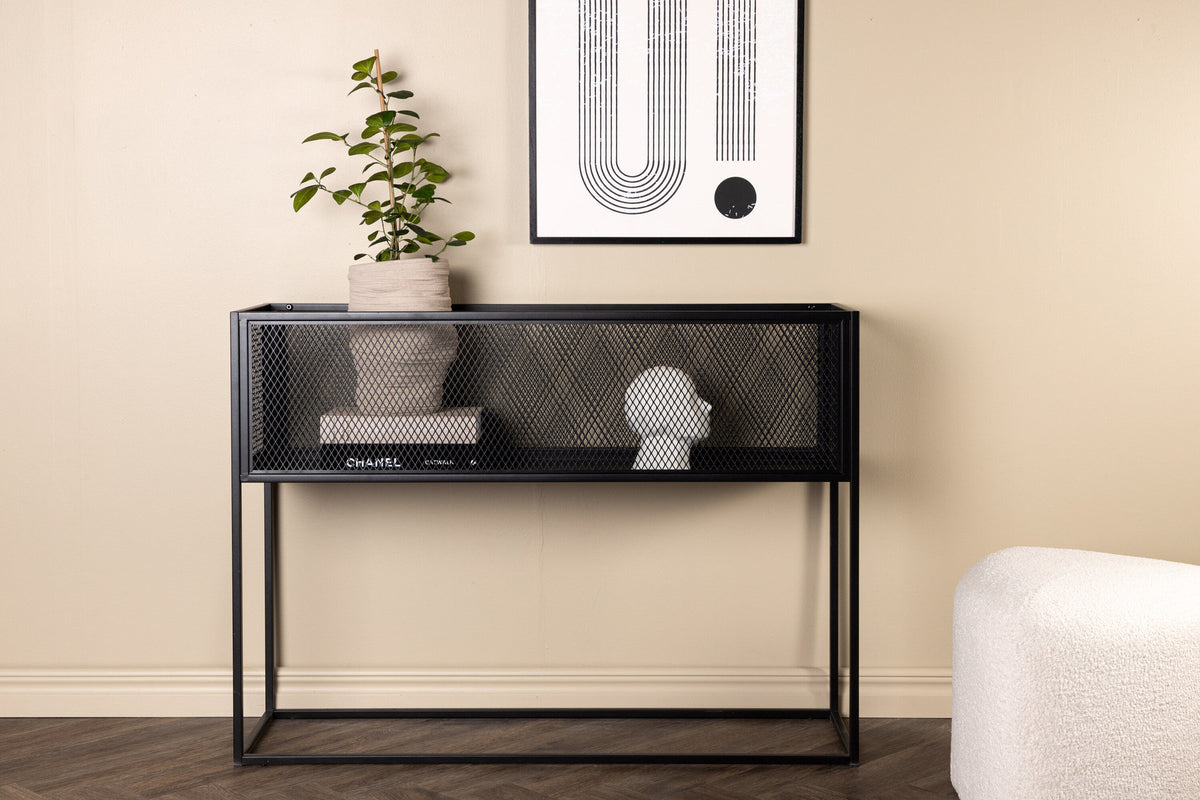 Netz Regal in Schwarz präsentiert im Onlineshop von KAQTU Design AG. Standregal ist von Venture Home