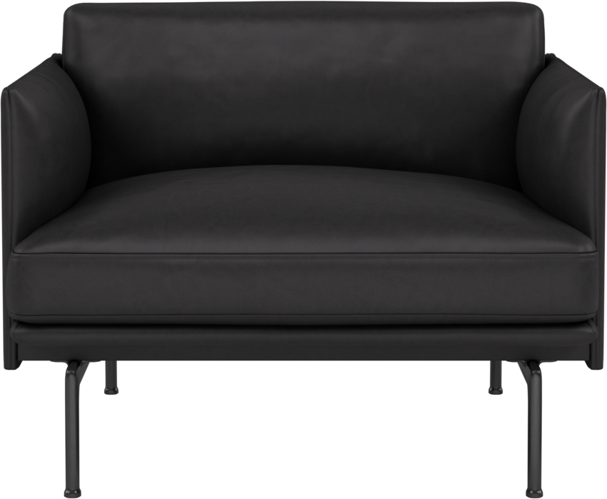 Outline Stuhl in Schwarz präsentiert im Onlineshop von KAQTU Design AG. Sessel ist von Muuto