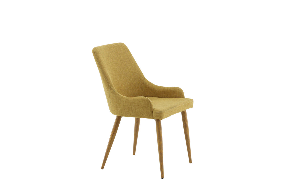 Plaza Stuhl in Senf / Natur präsentiert im Onlineshop von KAQTU Design AG. Stuhl ist von Venture Home