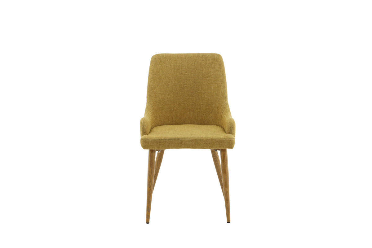 Plaza Stuhl in Senf / Natur präsentiert im Onlineshop von KAQTU Design AG. Stuhl ist von Venture Home