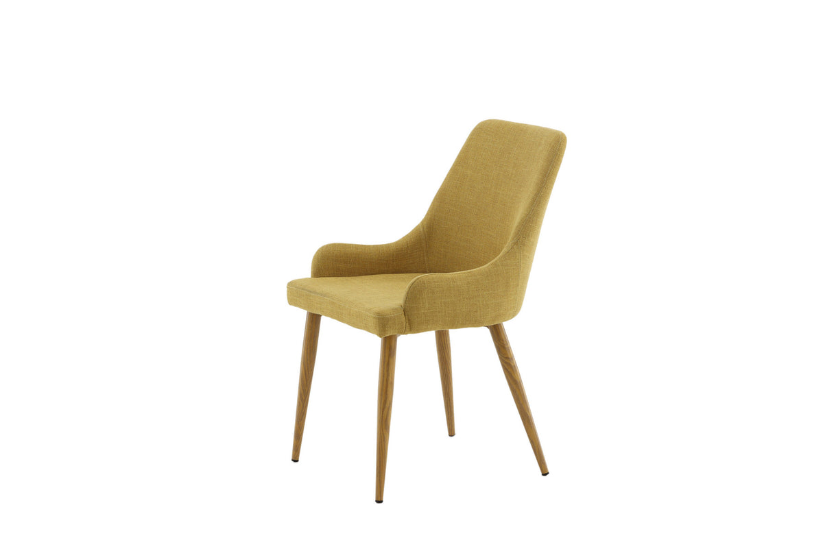 Plaza Stuhl in Senf / Natur präsentiert im Onlineshop von KAQTU Design AG. Stuhl ist von Venture Home