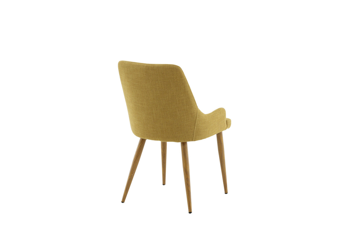 Plaza Stuhl in Senf / Natur präsentiert im Onlineshop von KAQTU Design AG. Stuhl ist von Venture Home