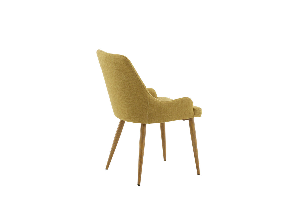 Plaza Stuhl in Senf / Natur präsentiert im Onlineshop von KAQTU Design AG. Stuhl ist von Venture Home