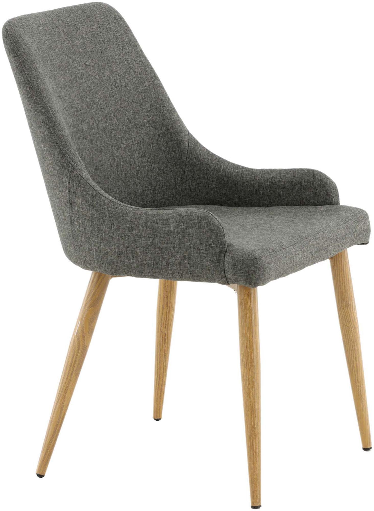 Entdecken Sie den Plaza Stuhl von Venture Home: stilvolles Design mit grauem Polyester und robustem Metallrahmen für höchsten Sitzkomfort.