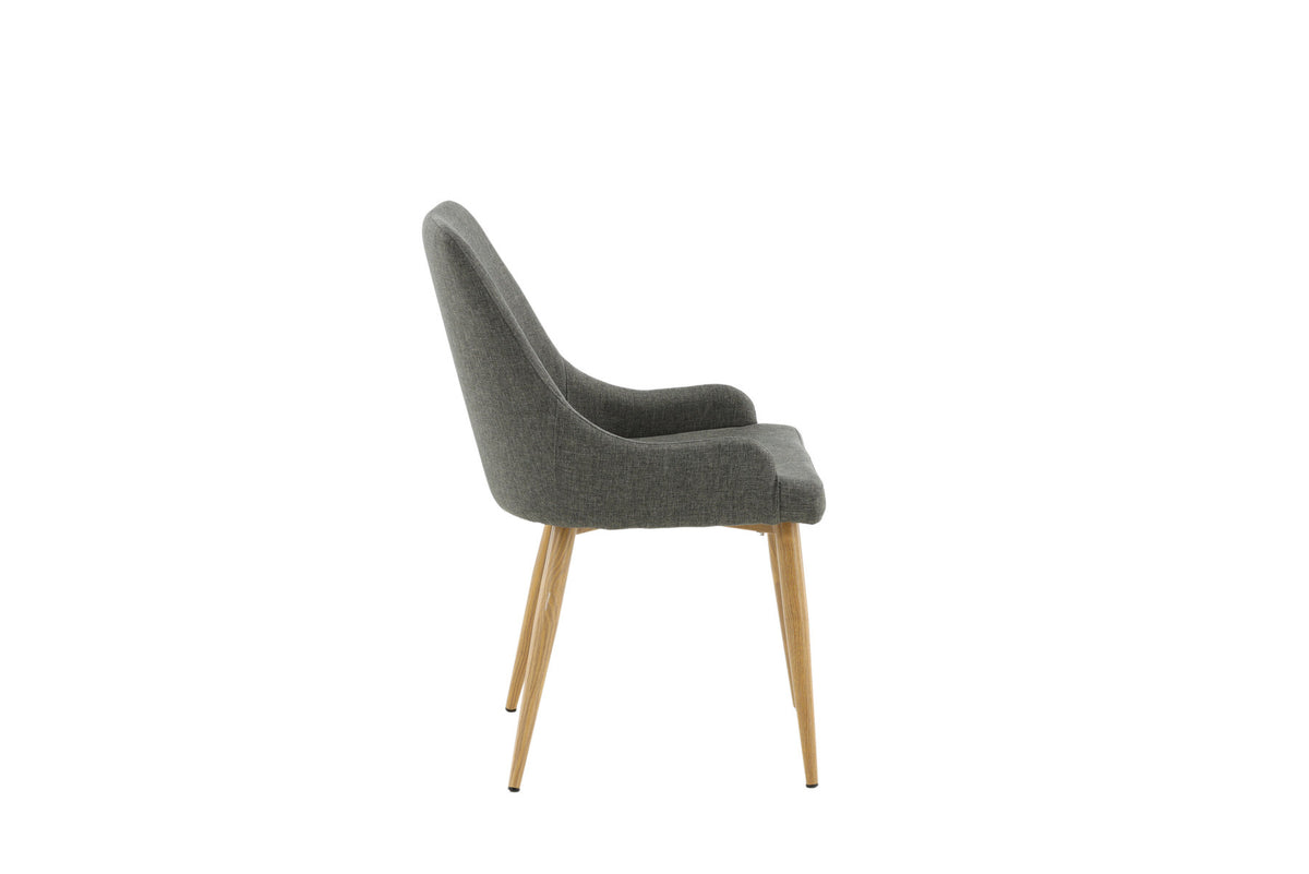 Plaza Stuhl in Dunkelgrau / Natur präsentiert im Onlineshop von KAQTU Design AG. Stuhl ist von Venture Home