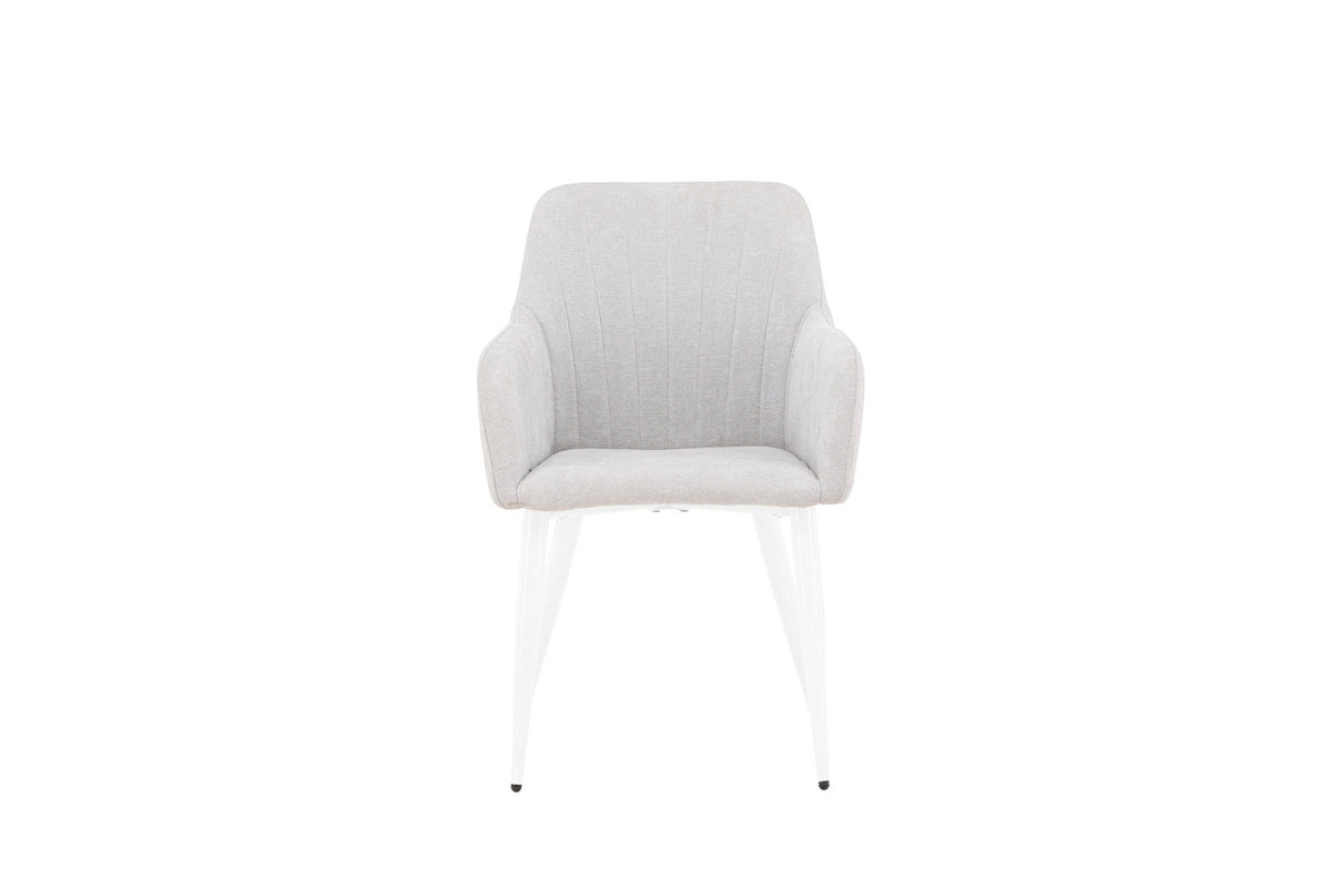 Comfort Esszimmerstuhl in Hellgrau präsentiert im Onlineshop von KAQTU Design AG. Schalenstuhl mit Armlehne ist von Venture Home