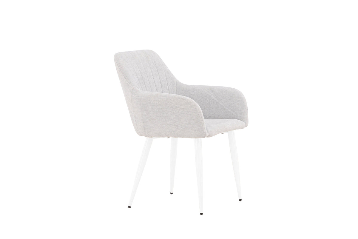Comfort Esszimmerstuhl in Hellgrau präsentiert im Onlineshop von KAQTU Design AG. Schalenstuhl mit Armlehne ist von Venture Home