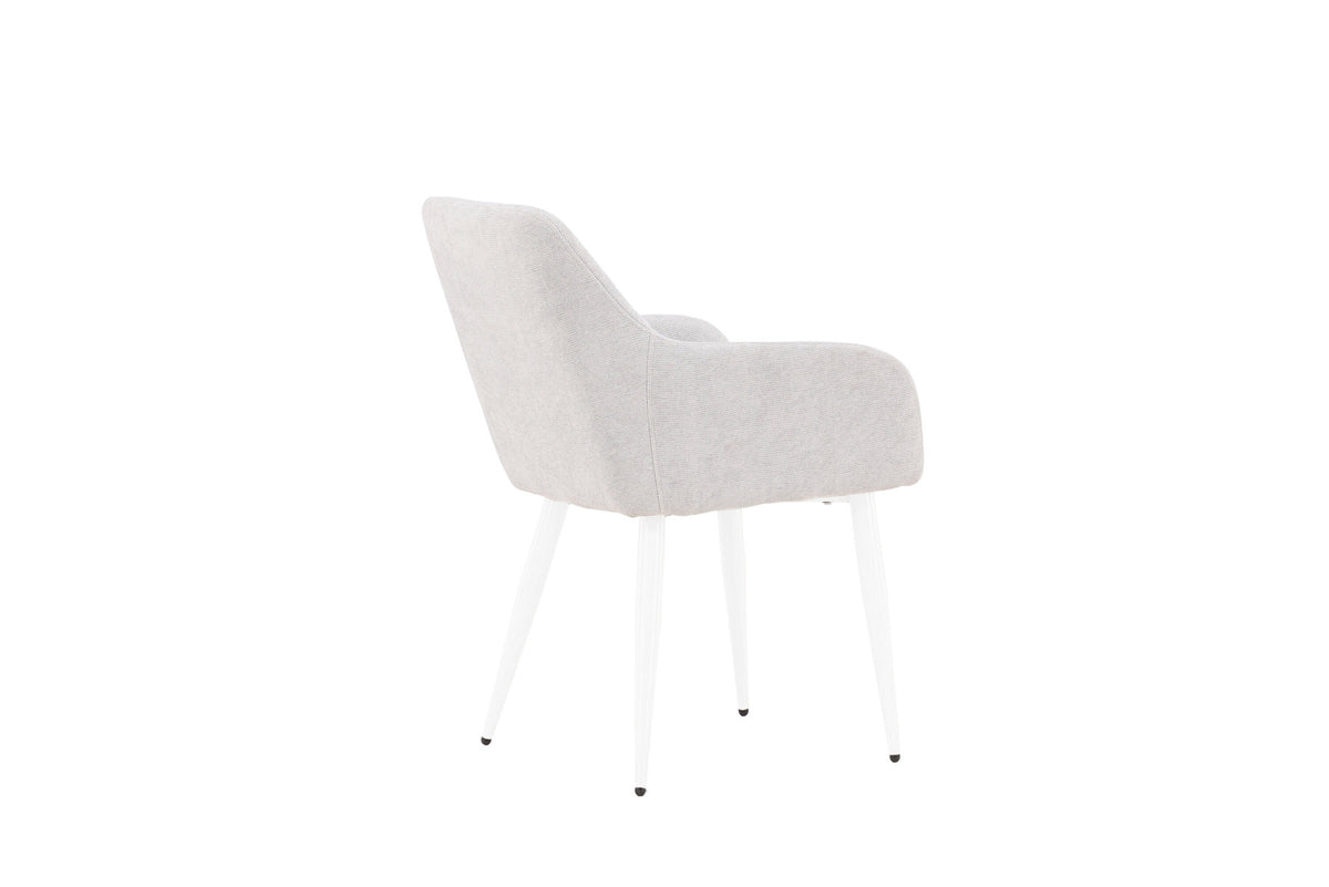 Comfort Esszimmerstuhl in Hellgrau präsentiert im Onlineshop von KAQTU Design AG. Schalenstuhl mit Armlehne ist von Venture Home