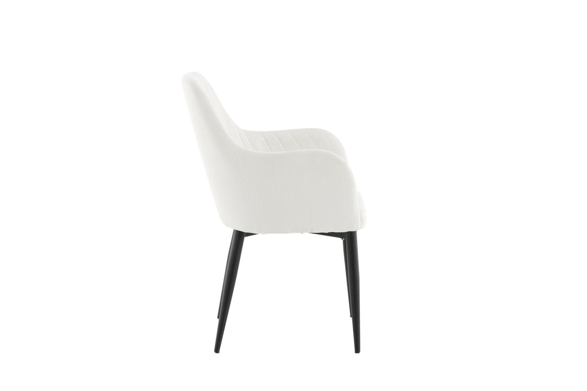 Comfort Stuhl in Weiss präsentiert im Onlineshop von KAQTU Design AG. Stuhl mit Armlehne ist von Venture Home