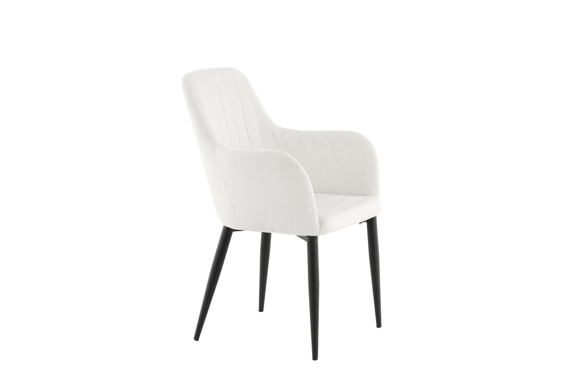 Comfort Stuhl in Weiss präsentiert im Onlineshop von KAQTU Design AG. Stuhl mit Armlehne ist von Venture Home