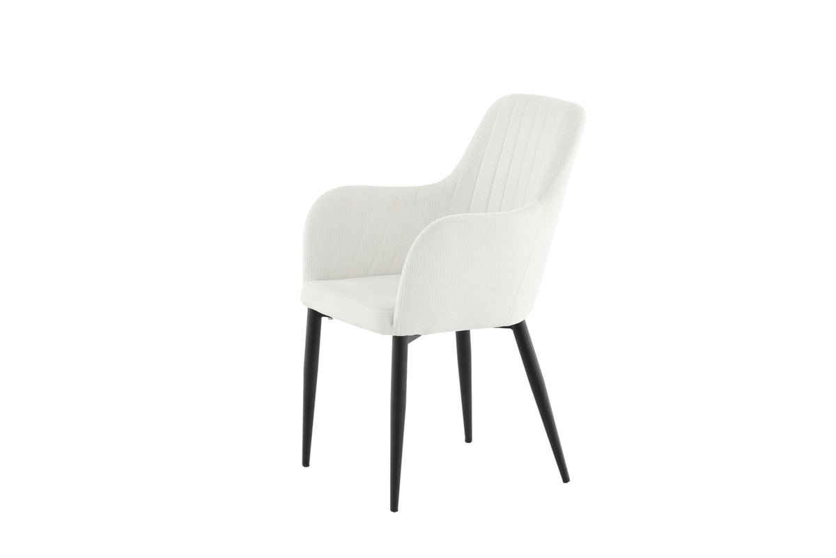 Comfort Stuhl in Weiss präsentiert im Onlineshop von KAQTU Design AG. Stuhl mit Armlehne ist von Venture Home