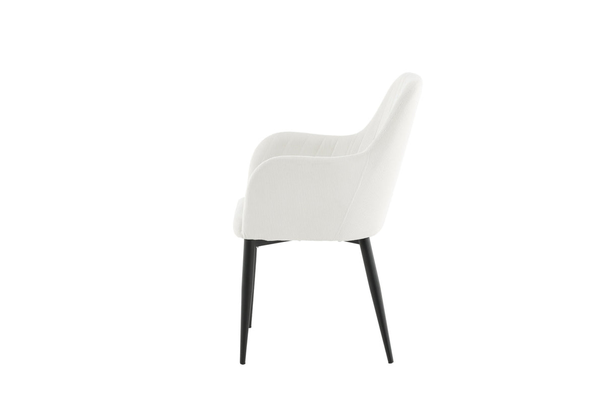 Comfort Stuhl in Weiss präsentiert im Onlineshop von KAQTU Design AG. Stuhl mit Armlehne ist von Venture Home
