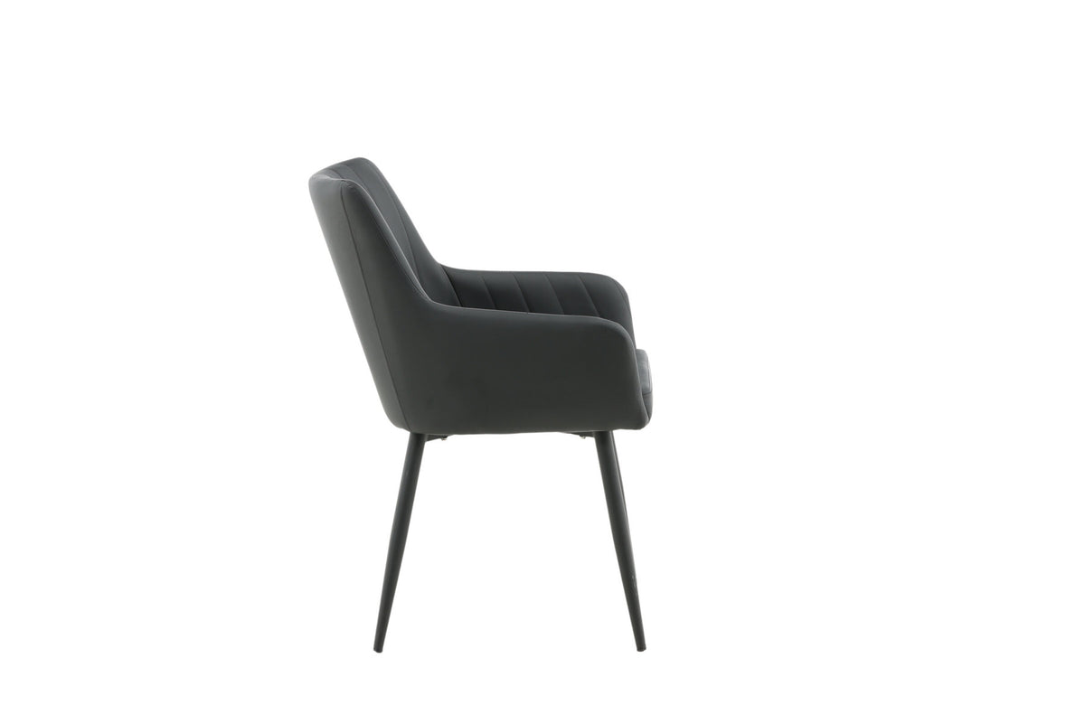 Comfort Stuhl in Schwarz präsentiert im Onlineshop von KAQTU Design AG. Stuhl mit Armlehne ist von Venture Home