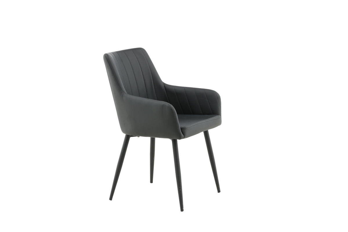Comfort Stuhl in Schwarz präsentiert im Onlineshop von KAQTU Design AG. Stuhl mit Armlehne ist von Venture Home
