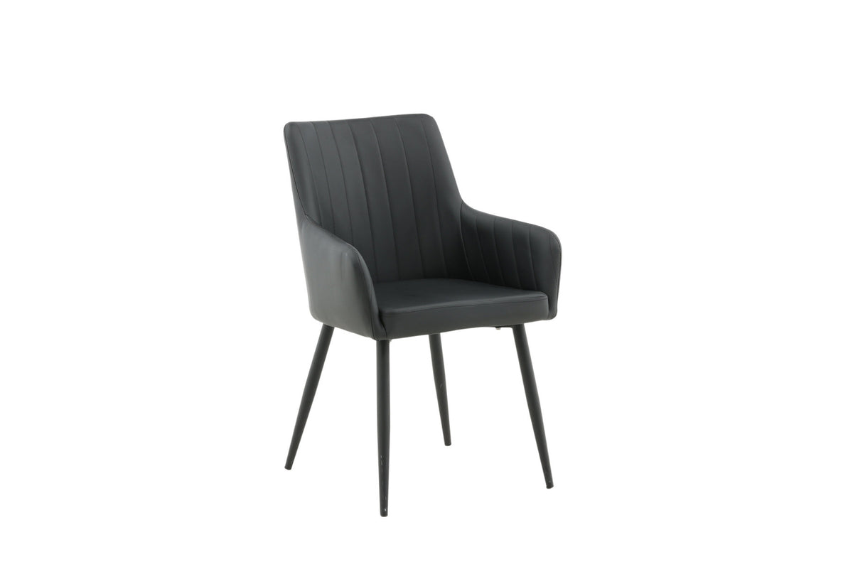 Comfort Stuhl in Schwarz präsentiert im Onlineshop von KAQTU Design AG. Stuhl mit Armlehne ist von Venture Home