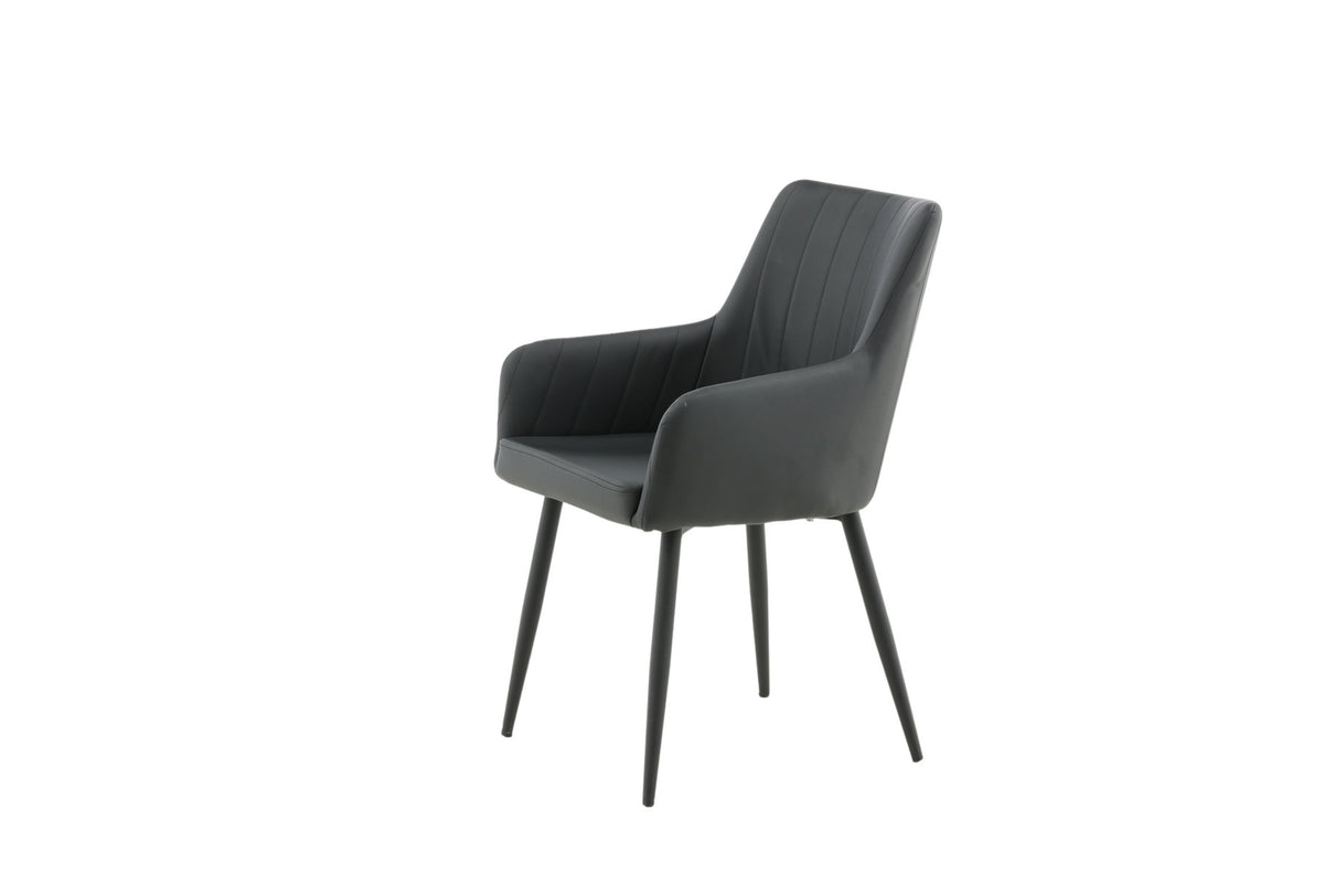 Comfort Stuhl in Schwarz präsentiert im Onlineshop von KAQTU Design AG. Stuhl mit Armlehne ist von Venture Home
