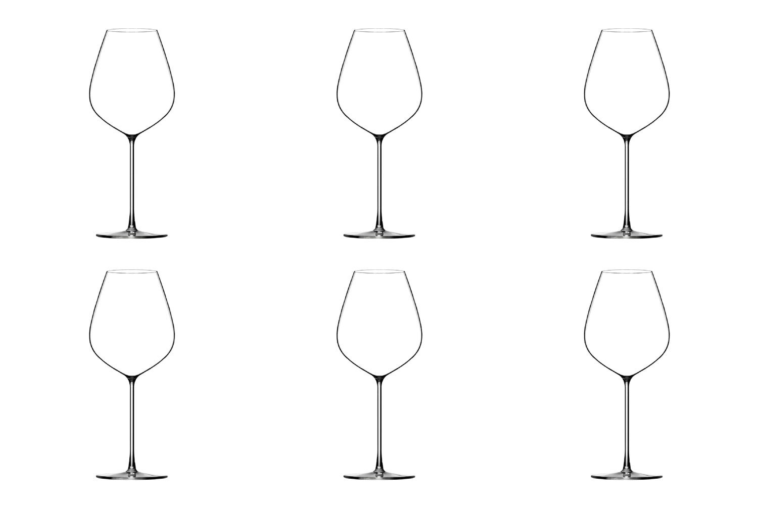 6er Set Basset Hommage Rosé- und Weissweinglas 69cl