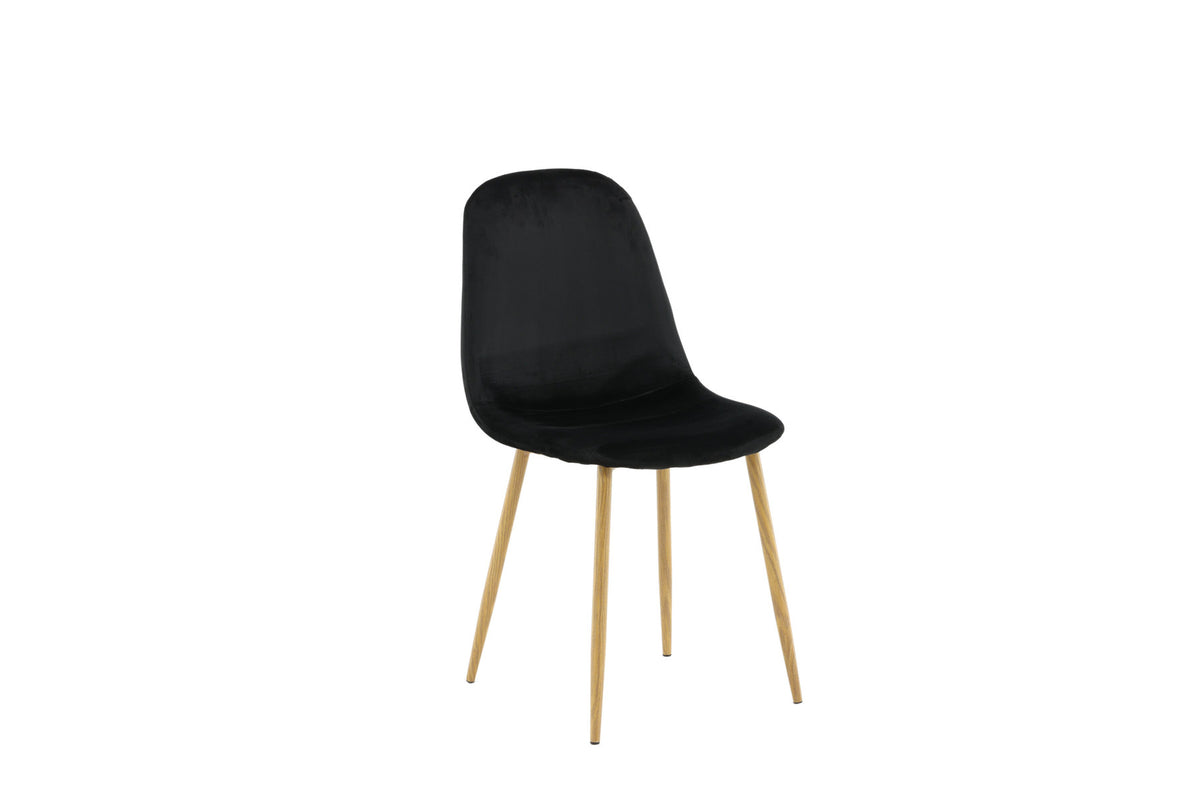 Polar Stuhl in Schwarz/Eicheimitat präsentiert im Onlineshop von KAQTU Design AG. Stuhl ist von Venture Home