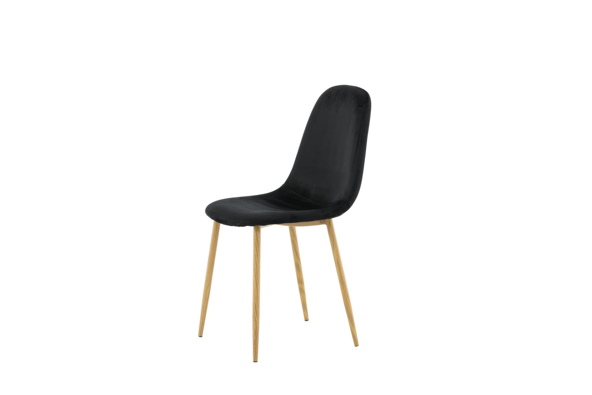 Polar Stuhl in Schwarz/Eicheimitat präsentiert im Onlineshop von KAQTU Design AG. Stuhl ist von Venture Home