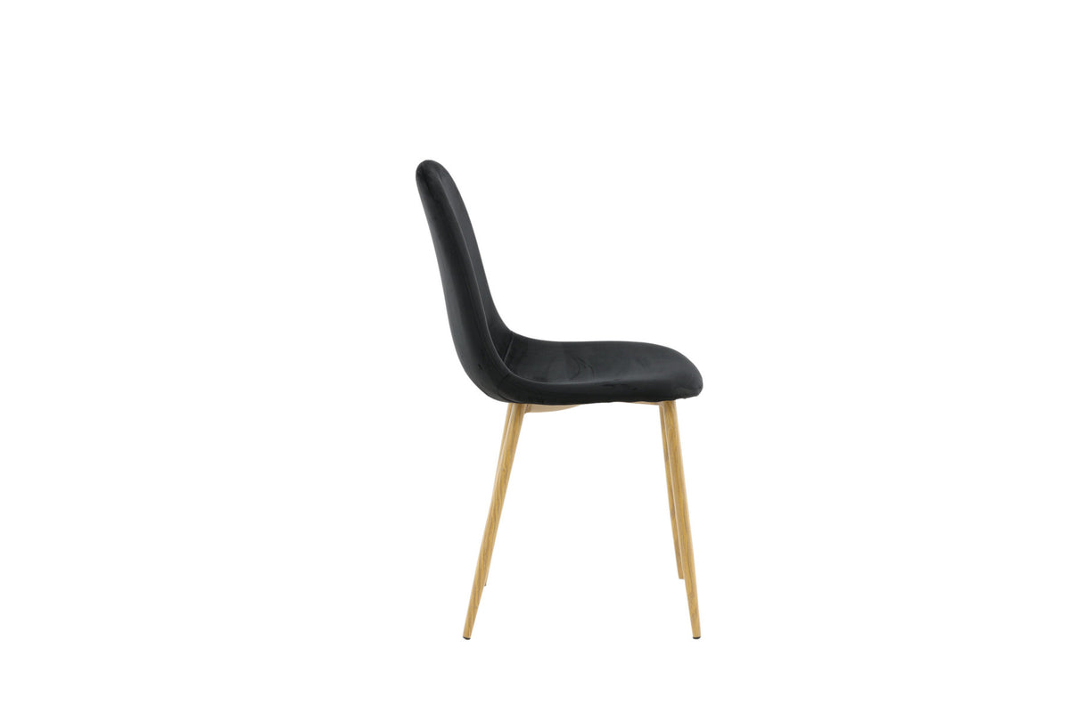 Polar Stuhl in Schwarz/Eicheimitat präsentiert im Onlineshop von KAQTU Design AG. Stuhl ist von Venture Home
