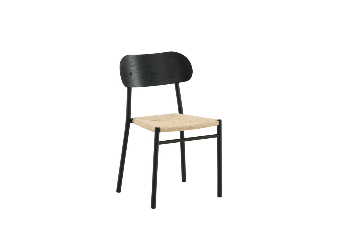Polly Stuhl in Natur / Schwarz präsentiert im Onlineshop von KAQTU Design AG. Stuhl ist von Venture Home