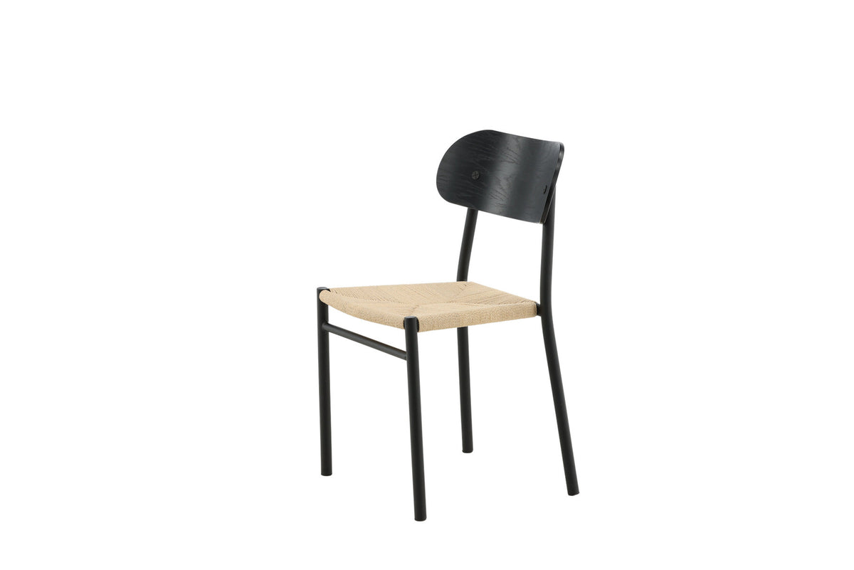 Polly Stuhl in Natur / Schwarz präsentiert im Onlineshop von KAQTU Design AG. Stuhl ist von Venture Home