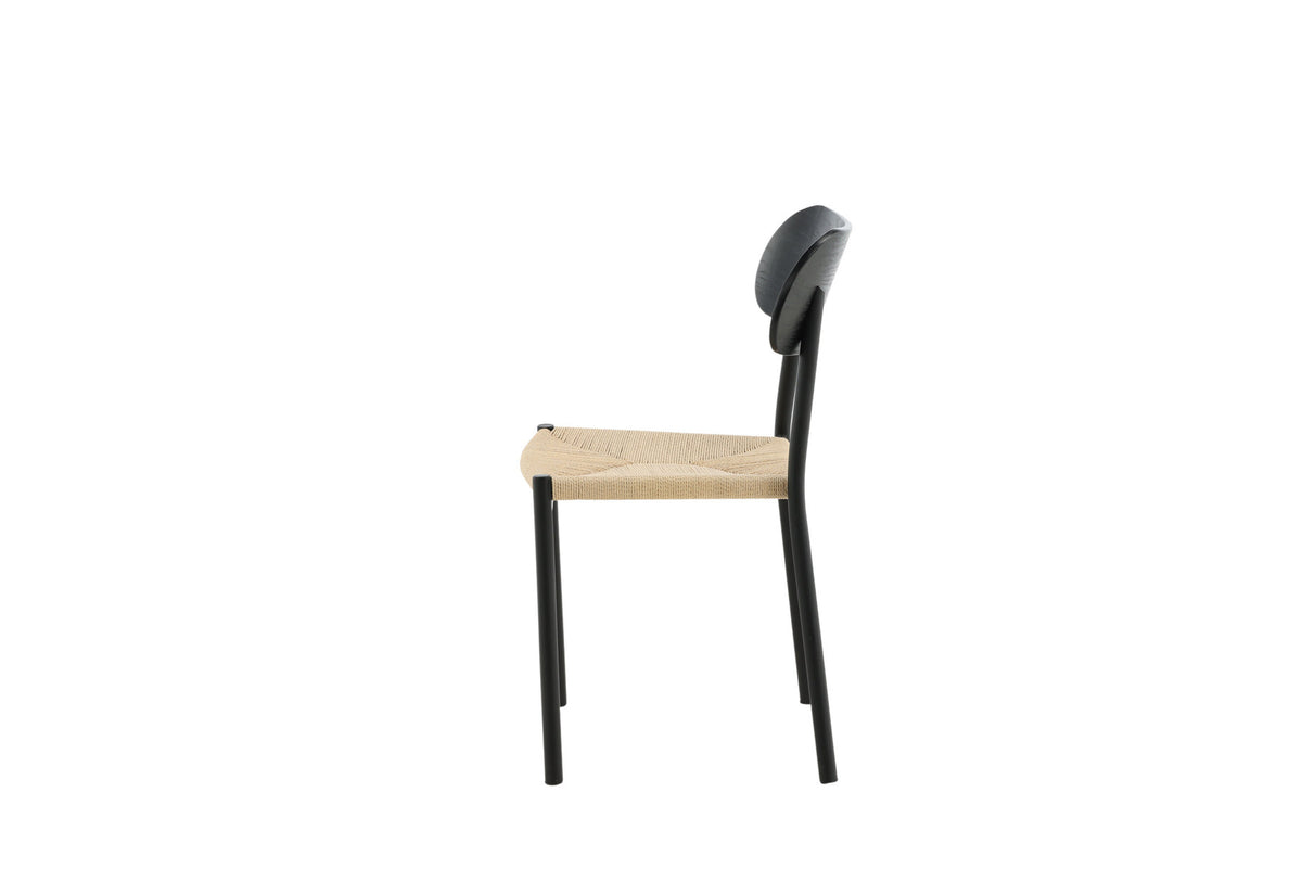 Polly Stuhl in Natur / Schwarz präsentiert im Onlineshop von KAQTU Design AG. Stuhl ist von Venture Home