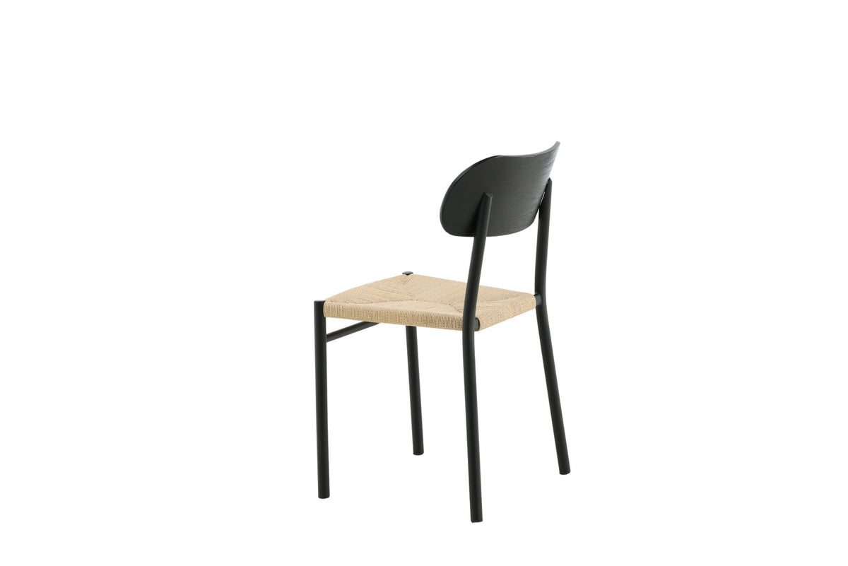Polly Stuhl in Natur / Schwarz präsentiert im Onlineshop von KAQTU Design AG. Stuhl ist von Venture Home