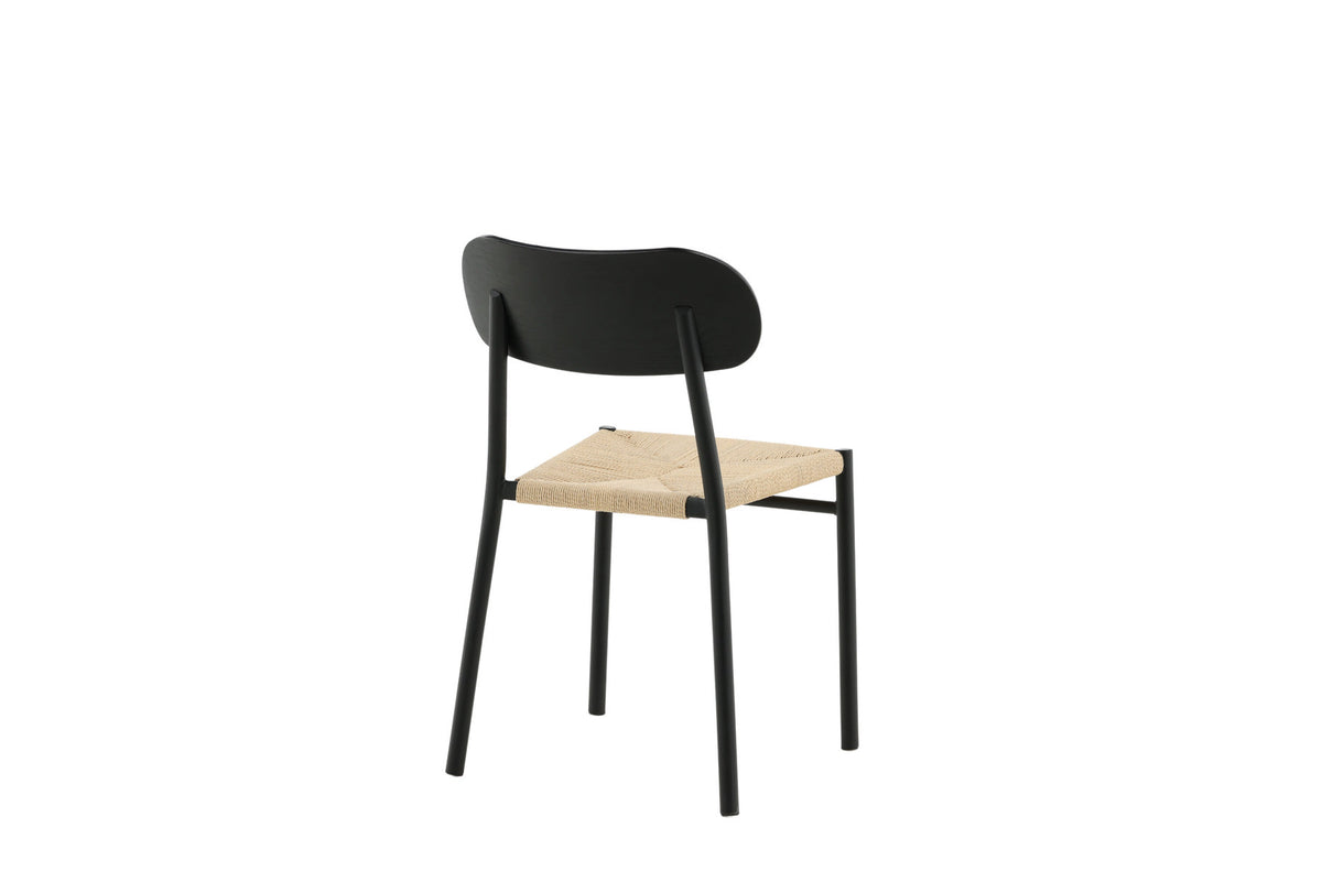 Polly Stuhl in Natur / Schwarz präsentiert im Onlineshop von KAQTU Design AG. Stuhl ist von Venture Home