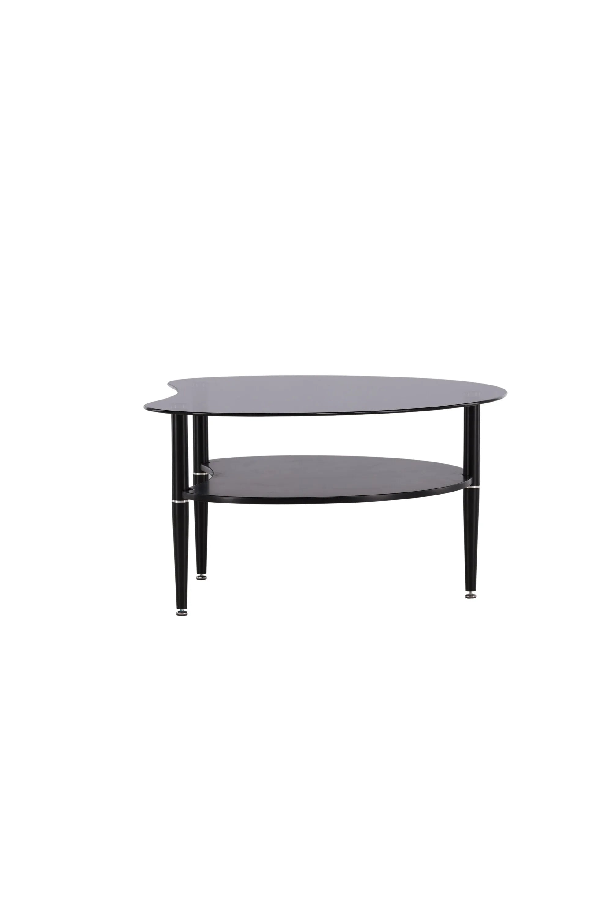 Stilvoller Egg Tisch von Venture Home mit geschwungener Glasplatte.