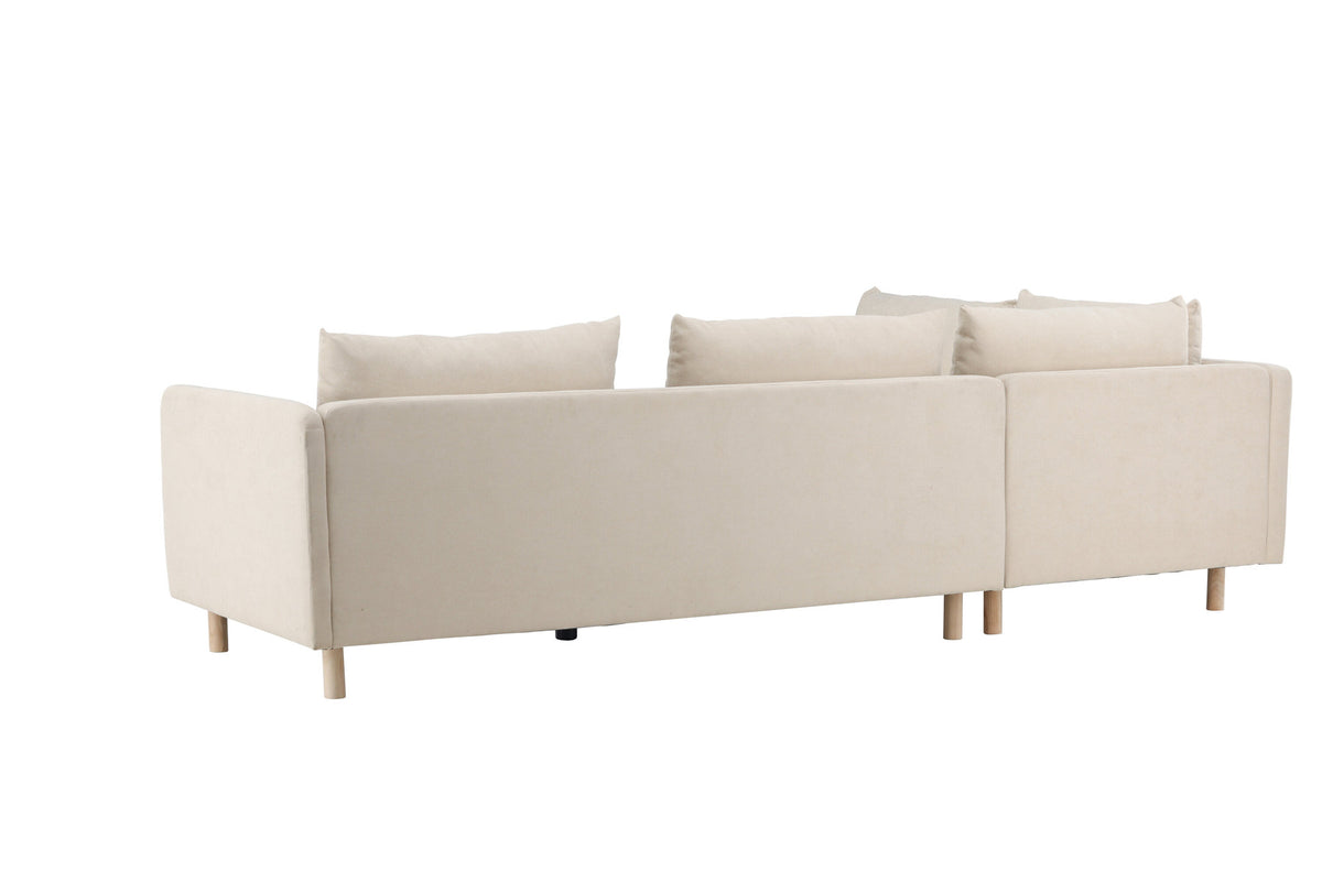 Zero Ecksofa in Beige präsentiert im Onlineshop von KAQTU Design AG. 3er Sofa ist von Venture Home