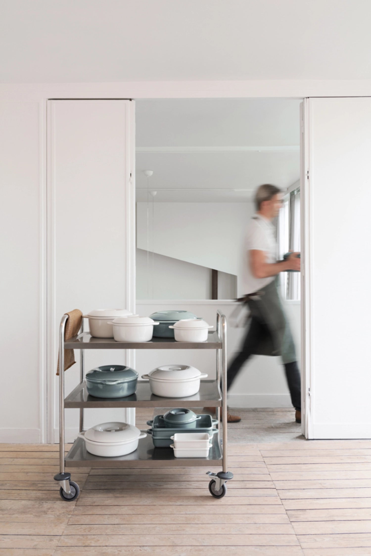 Bombance Induktionskasserolle D29cm wolkengrau mit Deckel