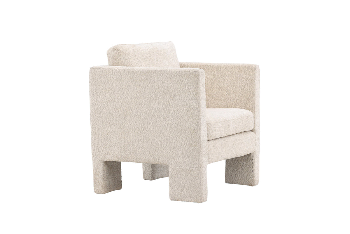 Ragusa Sessel in Weiss präsentiert im Onlineshop von KAQTU Design AG. Sessel mit Armlehnen ist von Venture Home
