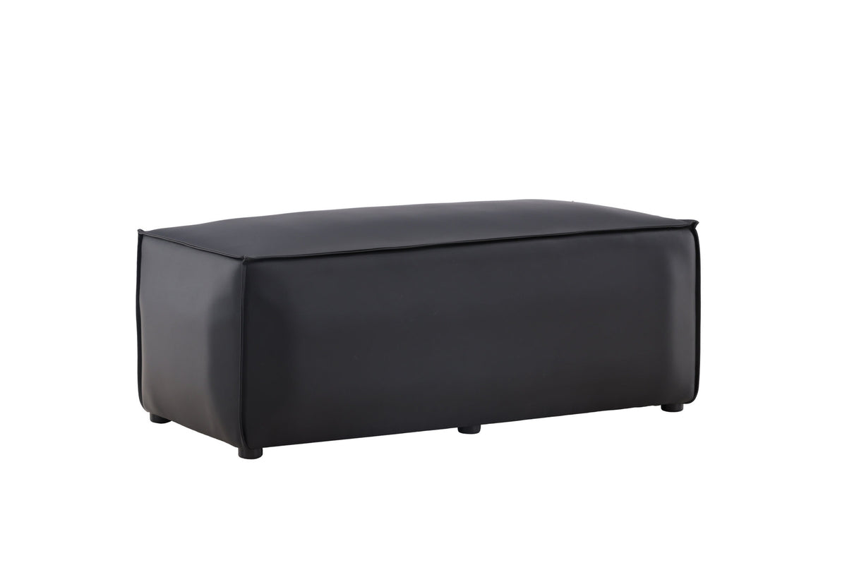 Palmero Hocker in Schwarz präsentiert im Onlineshop von KAQTU Design AG. Pouf ist von Venture Home