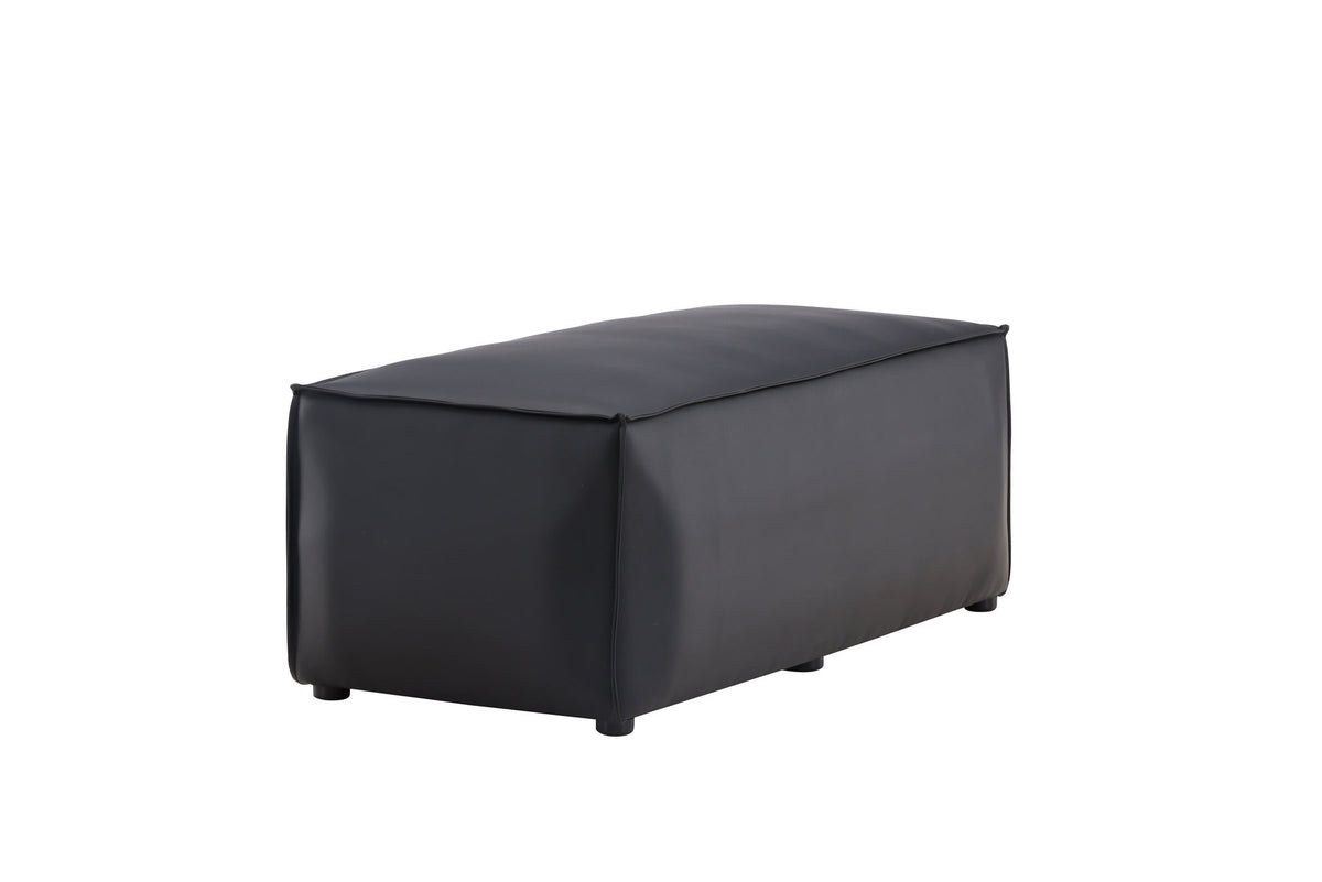 Palmero Hocker in Schwarz präsentiert im Onlineshop von KAQTU Design AG. Pouf ist von Venture Home