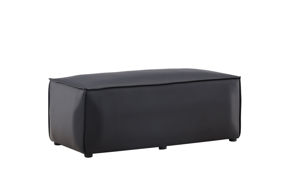 Palmero Hocker in Schwarz präsentiert im Onlineshop von KAQTU Design AG. Pouf ist von Venture Home