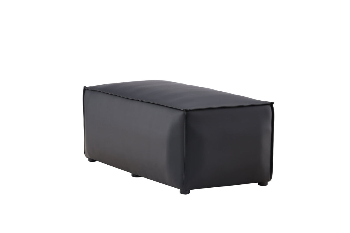 Palmero Hocker in Schwarz präsentiert im Onlineshop von KAQTU Design AG. Pouf ist von Venture Home