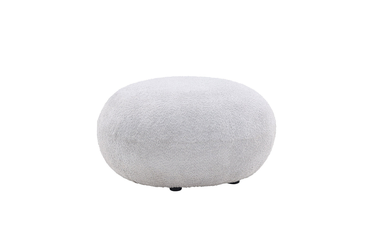 Bologna Hocker in Hellgrau präsentiert im Onlineshop von KAQTU Design AG. Pouf ist von Venture Home